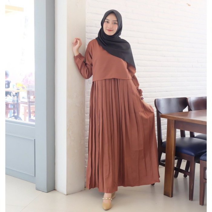 Contoh Desain Baju Gamis Terbaru dan Elegan