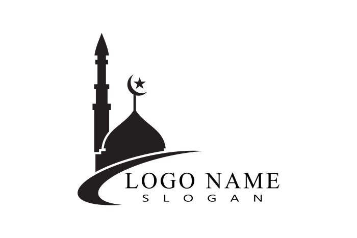 Contoh desain papan nama masjid